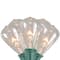 10ct. Clear Edison Glass Patio String Lights with Green Wire